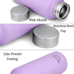 Montavo by FnS Lilac Mist color Stainless Steel Water Bottle (Capacity 750 ml)