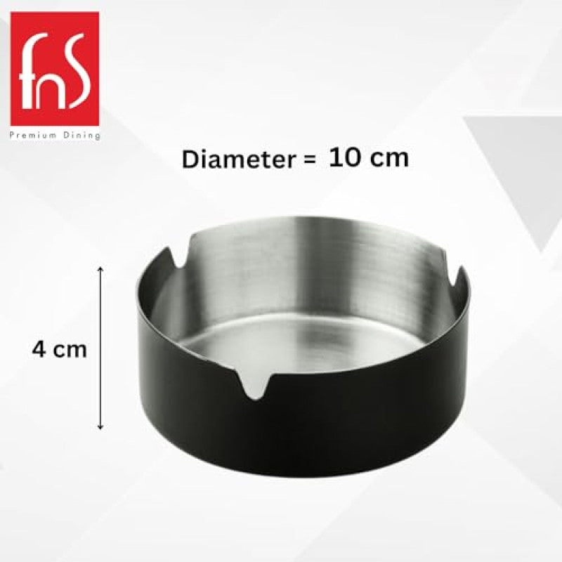 FnS Blaze Black finish steel Ashtray