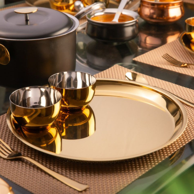 FnS ROYAL Stainless Steel Gold Dinner Set (78pcs)