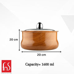 FnS Woodera Stainless Steel Casserole (1600 ml)