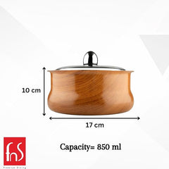 FnS Woodera Stainless Steel Casserole (850 ml)