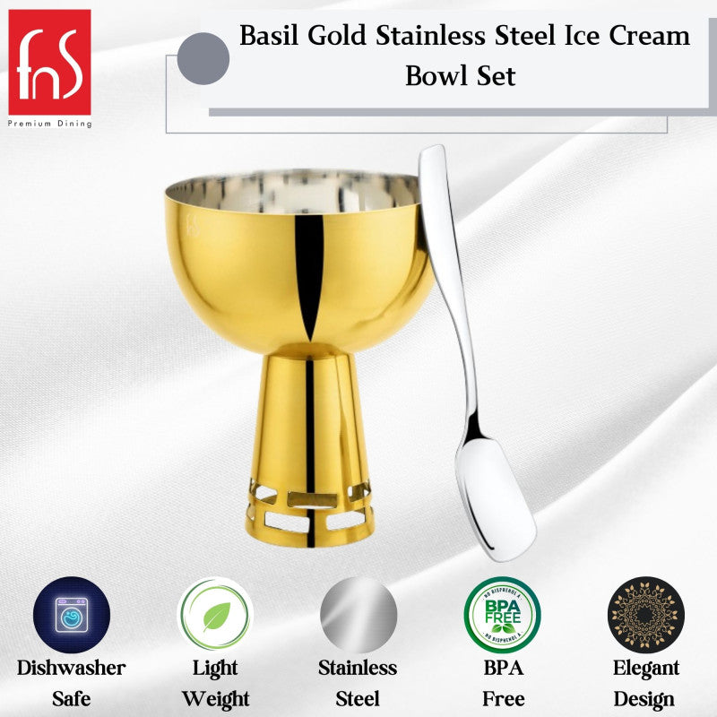FnS Basil Stainless Steel Bowls Set of 6