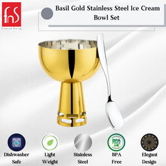 FnS Basil Stainless Steel Bowls Set of 6