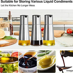 FnS Stainless Steel Elley Oil and Vinegar Dispenser Set 320 ml each (Set of 2)