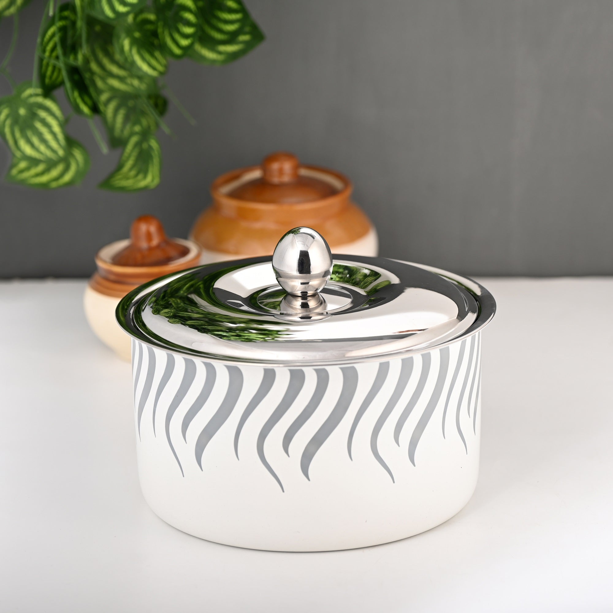 FnS Flame Stainless Steel Casserole (2200ml)
