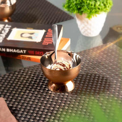 FnS Savory Stainless Steel Ice Cream Bowl Rose Gold