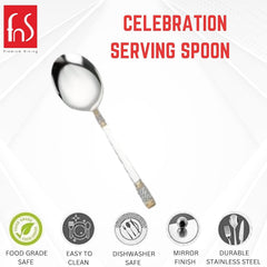 FnS Celebration 24 Karat Gold Plated Veg Serving Spoon