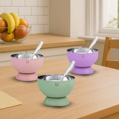 FnS Mellora Multi Color Dessert Bowl Set of 6 Bowl & Spoon for Ice Cream