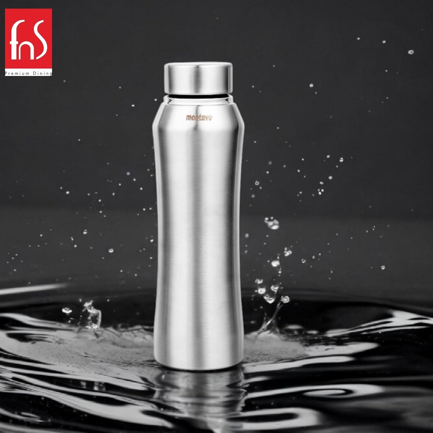 Montavo by FnS Oasis Stainless Steel Water Bottle Set of 3 (Capacity 1 ltr)