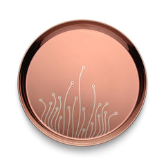 FnS Leheren Rose Gold 24 pcs Stainless Steel Dinner Set (6 Thali, 12 Katori (Bowl), 6 Dinner Spoon)
