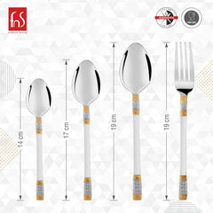 FnS Celebration 24 Karat Gold Plated 24 Pcs Cutlery Set with Box