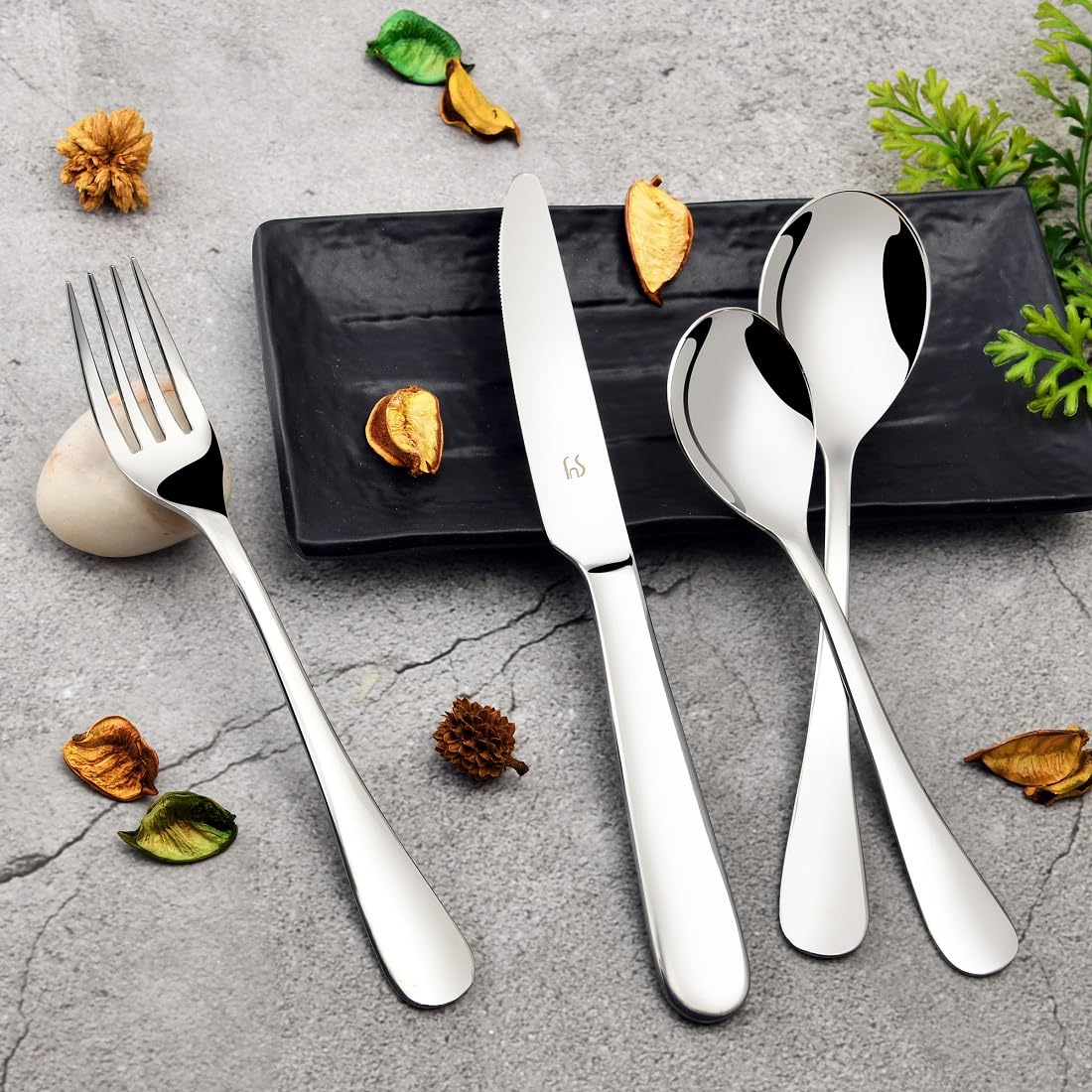 FnS Victoria 24 Pc Cutlery Set with Leatherette Box Packaging