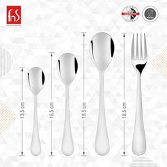 FnS Victoria Stainless Steel 24 Pcs Cutlery Set with Hanging Stand