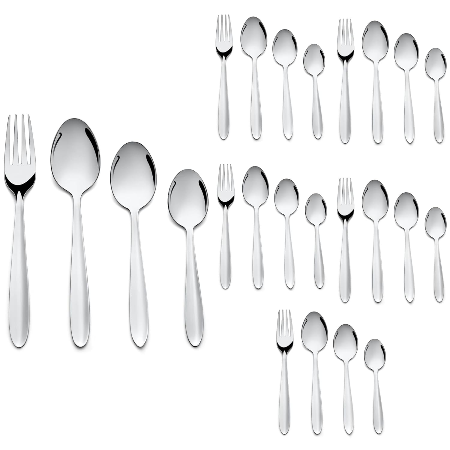 Montavo by FnS Sober Stainless Steel 24 Pcs Cutlery Set
