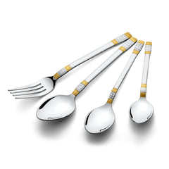 FnS Celebration 24 Karat Gold Plated 24 Pcs Cutlery Set with Box