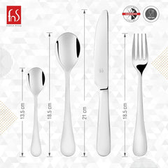 FnS Victoria 24 Pc Cutlery Set with Leatherette Box Packaging