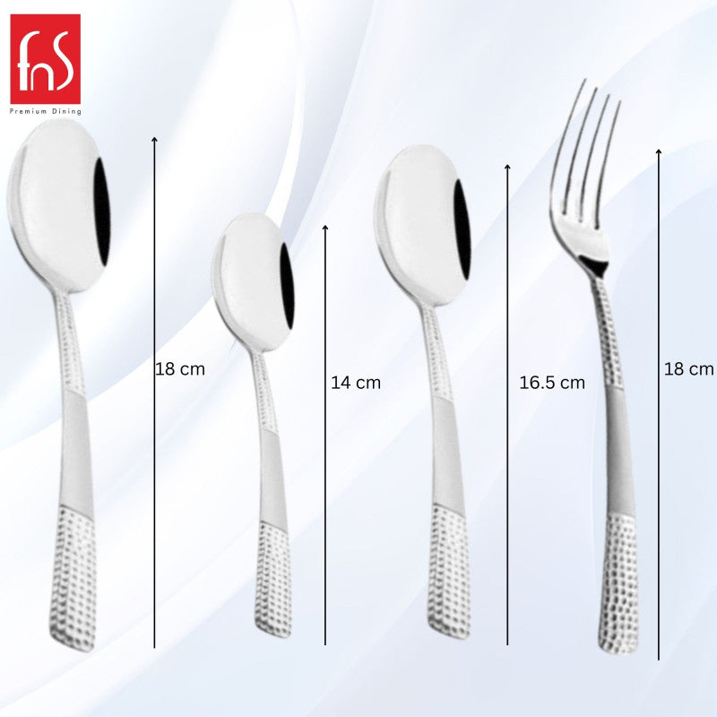 FnS 24 pcs Stainless Steel Zest Cutlery Set with Stand