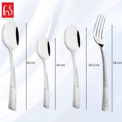 FnS 24 pcs Stainless Steel Zest Cutlery Set with Stand