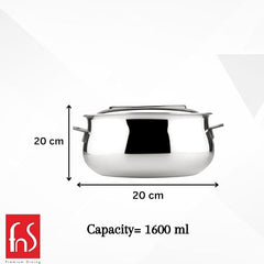 FnS Monja Stainless Steel Casserole (1600 ml)