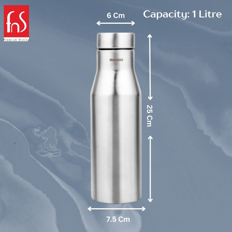 Montavo by FnS Aqua Stainless Steel 1 Litre Water Bottle