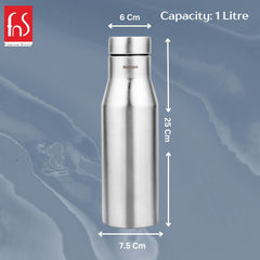 Montavo by FnS Aqua Stainless Steel 1 Litre Water Bottle