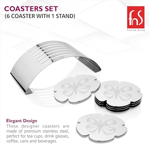 FnS Anemone Stainless Steel butterfly shape Coasters