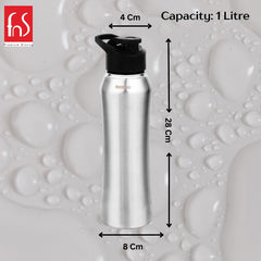 Montavo by FnS Reptide Stainless Steel Water Bottle Set of 4 (Capacity 1 ltr)