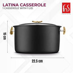 FnS Latina Stainless Steel Casserole (3000 ml)