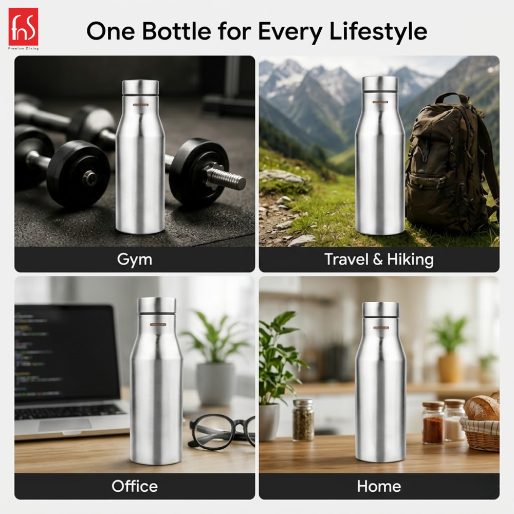 Montavo by FnS Aqua Stainless Steel 1 Litre Water Bottle