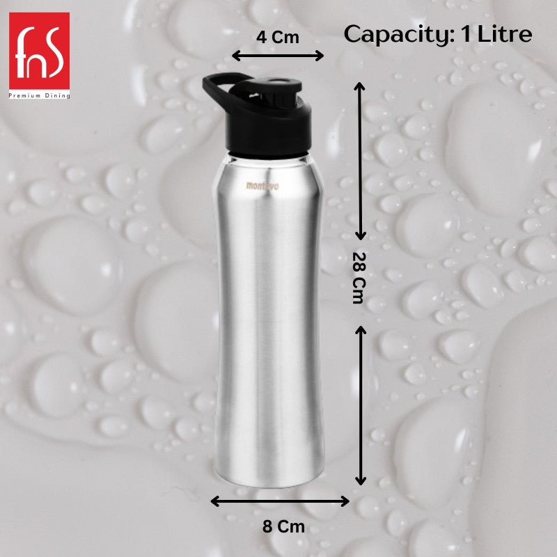 Montavo by FnS Reptide Stainless Steel Water Bottle Set of 5 (Capacity 1 ltr)
