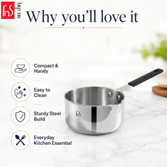 FnS Stainless Steel Mini Milk Pan 12 cm