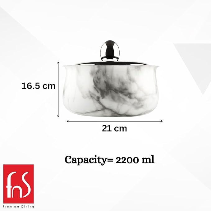 FnS Marbella Stainless Steel Casserole (2200ml)
