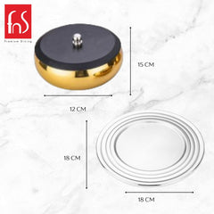 FnS Orbit4 pcs Stainless Steel Serving Set (Gold)