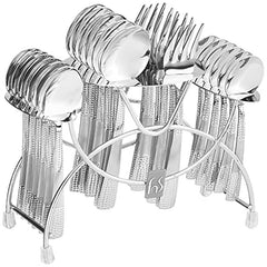 FnS 24 pcs Stainless Steel Zest Cutlery Set with Stand