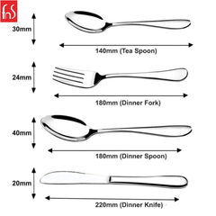 FnS Amber Copper Finish Stainless Steel 24 Pcs Cutlery Set