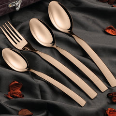 FnS Allie 24 Pcs Rose Gold Cutlery Set with Leatherette Box