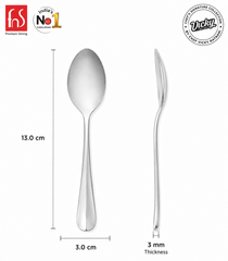 Chef Vicky Ratnani's Signature Collection By FnS Antico Stainless Steel Dessert Spoon 6 Pcs Set | Premium classic elegance Handle Design Cutlery for Home, Dining & Kitchen
