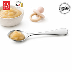 Chef Vicky Ratnani's Signature Collection By FnS Antico Stainless Steel Mirror Finish Baby Spoon 6 Pcs Set | Premium  classic elegance Handle Design, Durable and Safe, Ideal for Feeding, Stylish and Practical for Babies