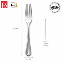 Chef Vicky Ratnani's Signature Collection By FnS Antico Stainless Steel Dessert Fork 6 Pcs Set | Premium classic elegance Handle Design Cutlery for Home, Dining & Kitchen