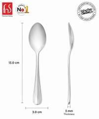 Chef Vicky Ratnani's Signature Collection By FnS Antico Stainless Steel Cutlery Teaspoon 6 Pcs Set | Premium classic elegance Handle Design Cutlery for Home, Dining & Kitchen