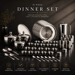 FnS ARISTO Stainless Steel Dinner Set (51 pcs)