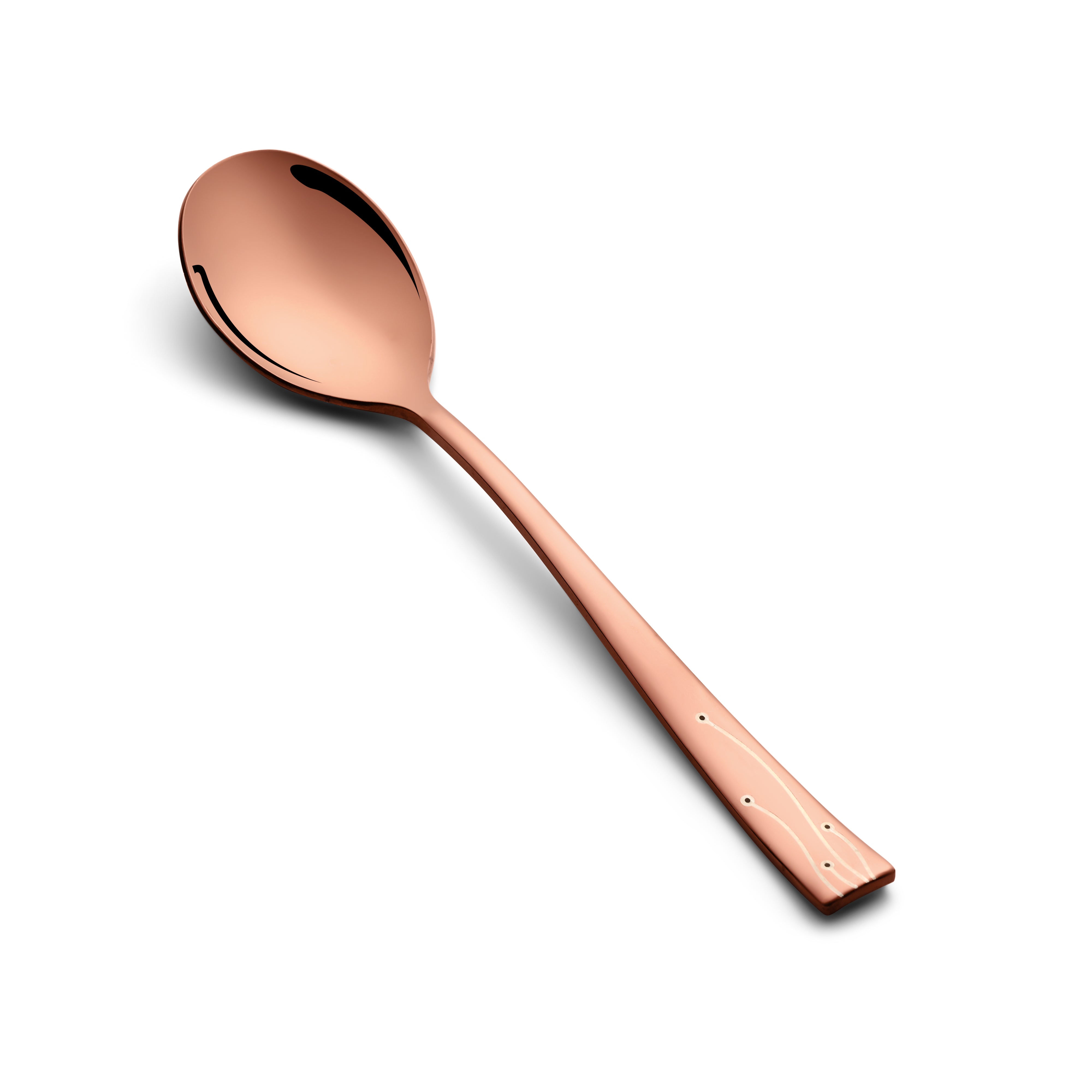 FnS Leheren Stainless Steel Rose Gold 5 pcs Dinner Thali set