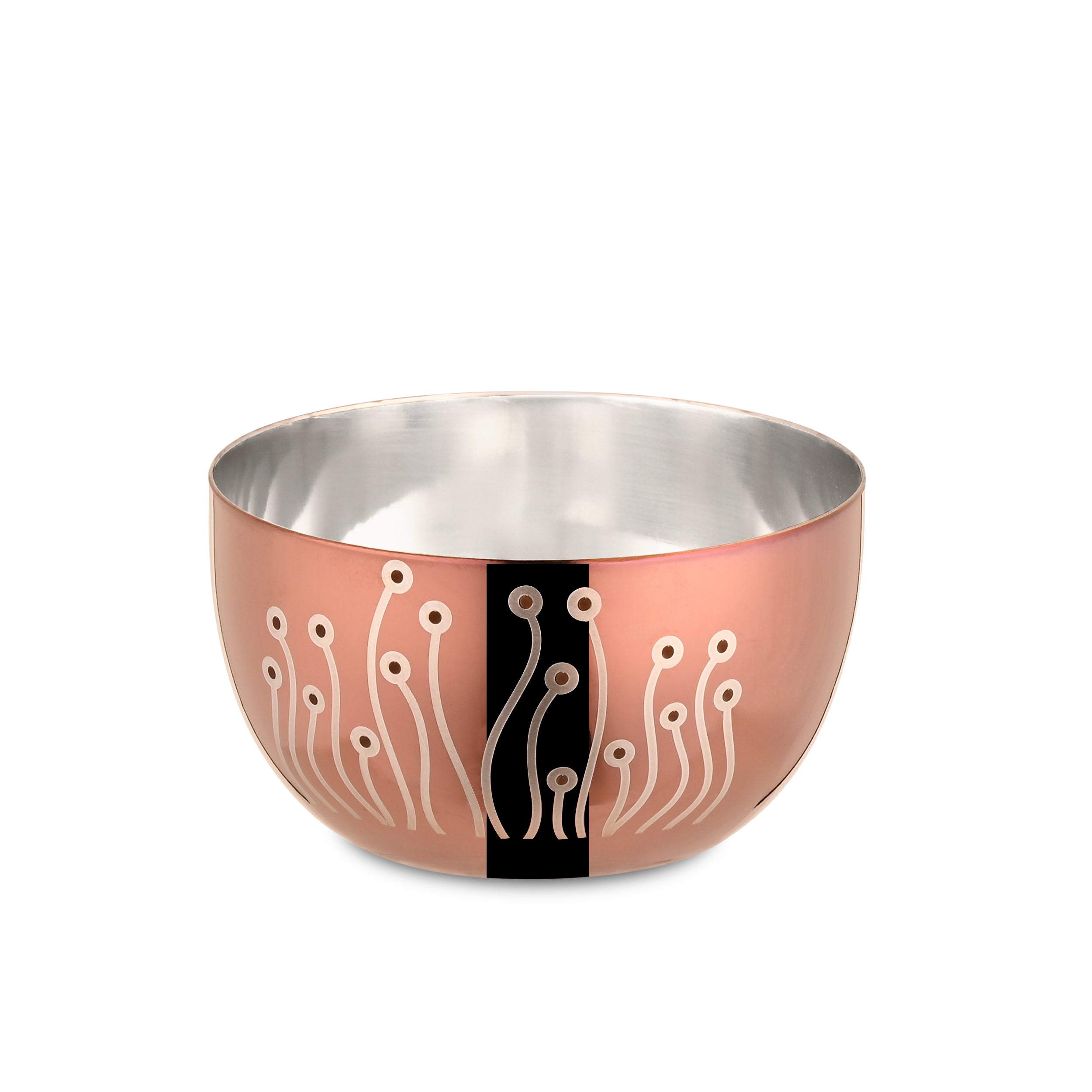 FnS Leheren Stainless Steel Rose Gold 5 pcs Dinner Thali set