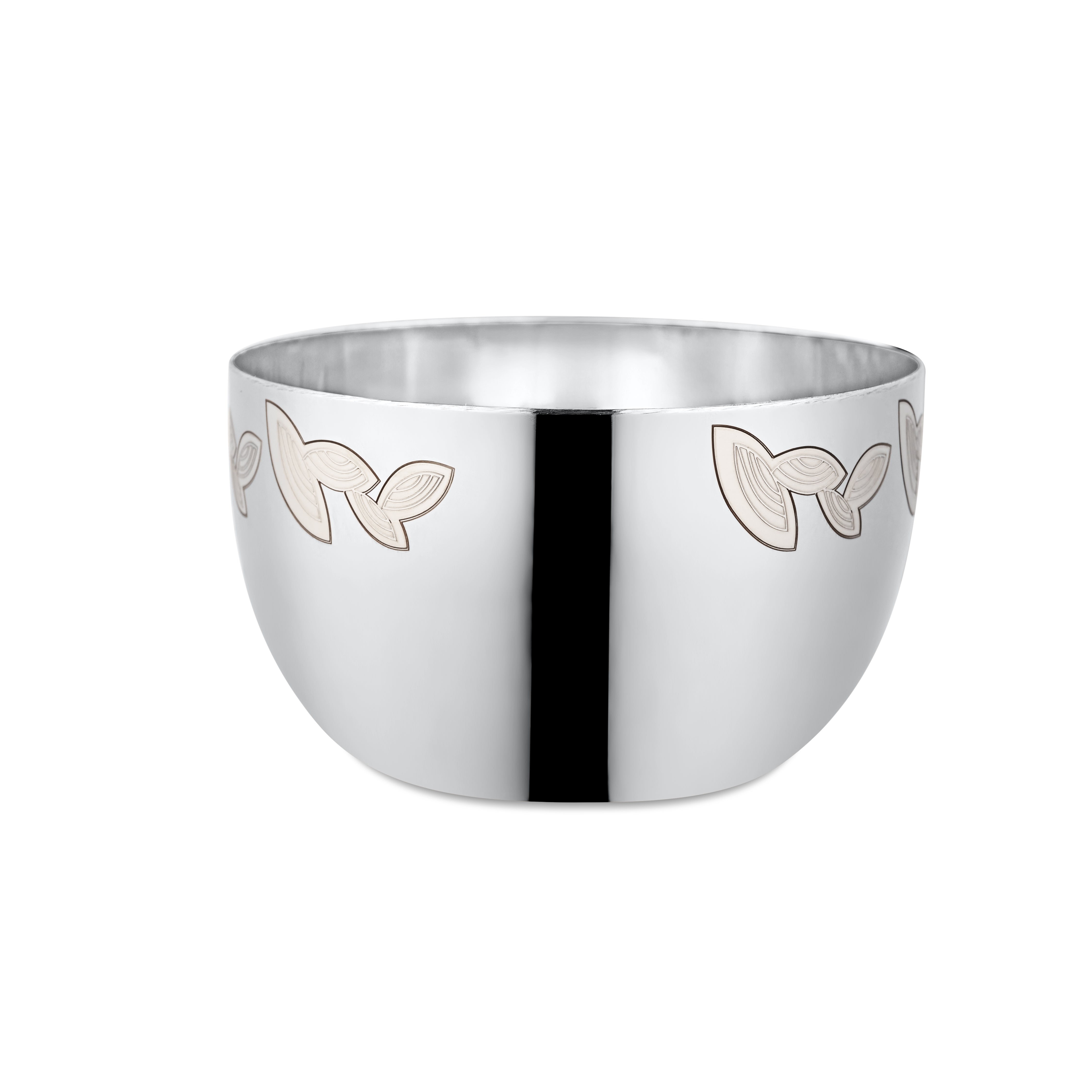 FnS Motif Laser Design Stainless Steel 5 pcs Dinner Thali Set