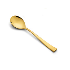 FnS Royal 24 pcs Stainless Steel Gold Dinner Set (6 Thali, 12 Katori (Bowl), 6 Dinner Spoon)