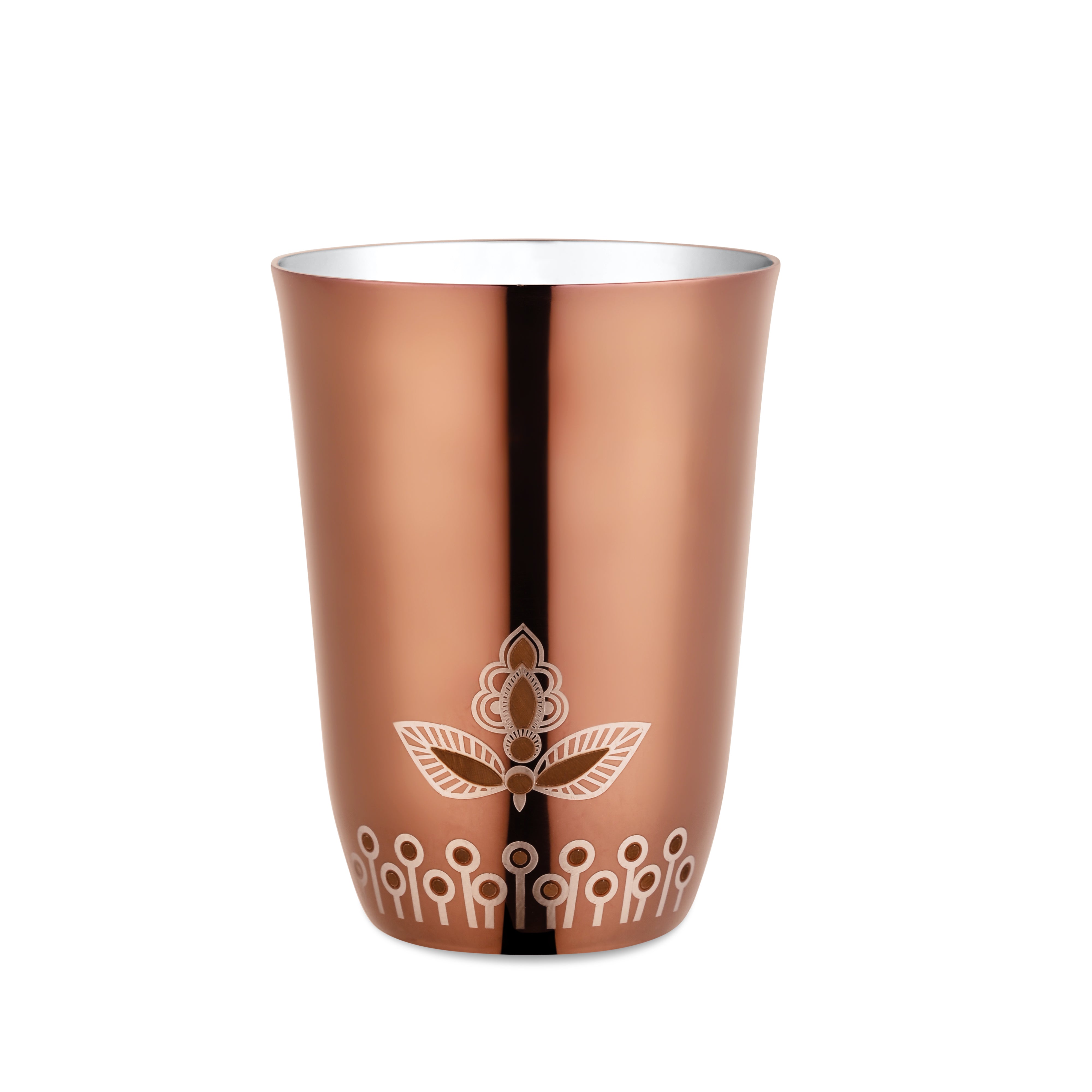FnS Gond Stainless Steel Rose Gold 5 pcs Dinner Thali Set
