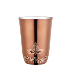 FnS Gond Stainless Steel Rose Gold 5 pcs Dinner Thali Set