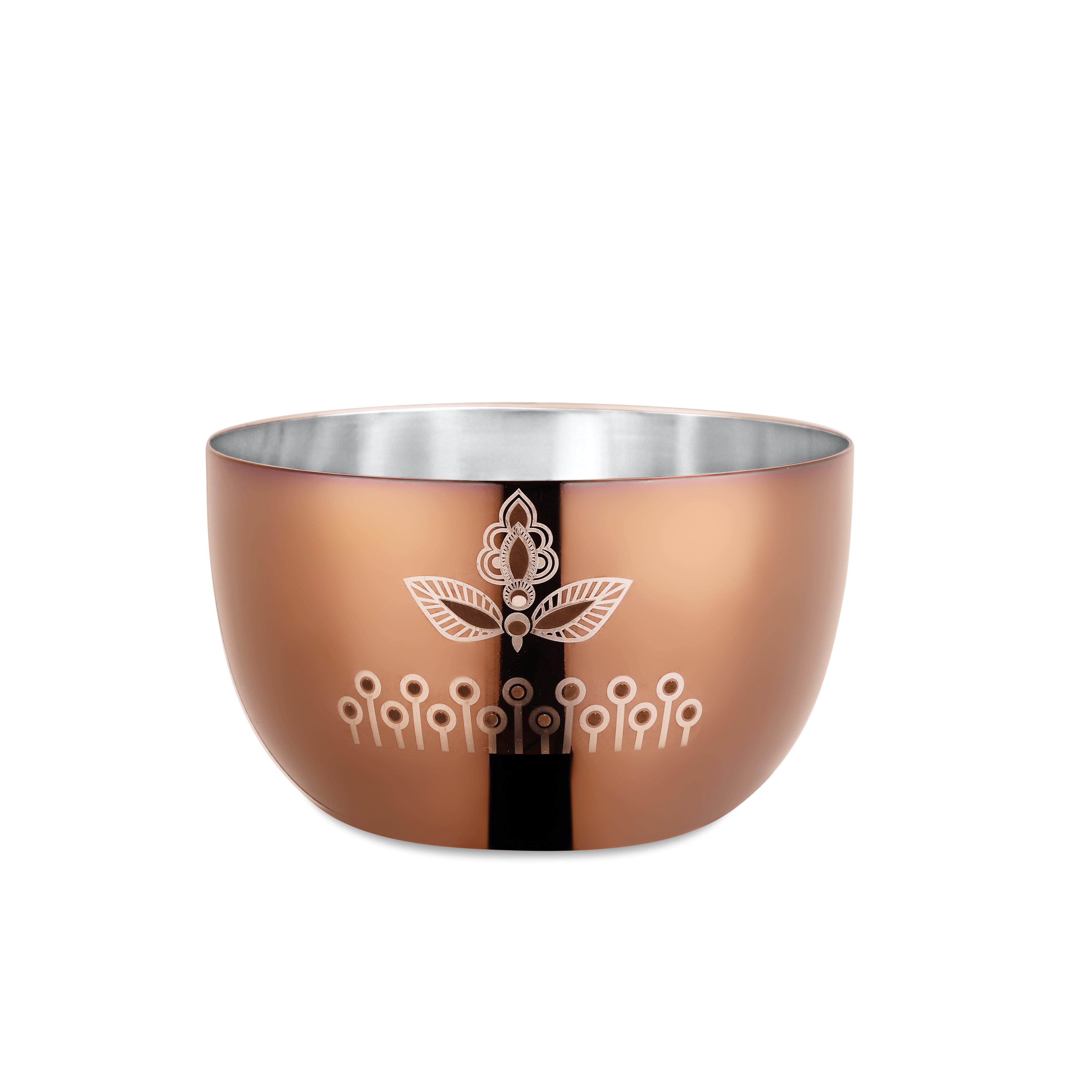 FnS Gond Stainless Steel rose gold dinner set (24 pcs)