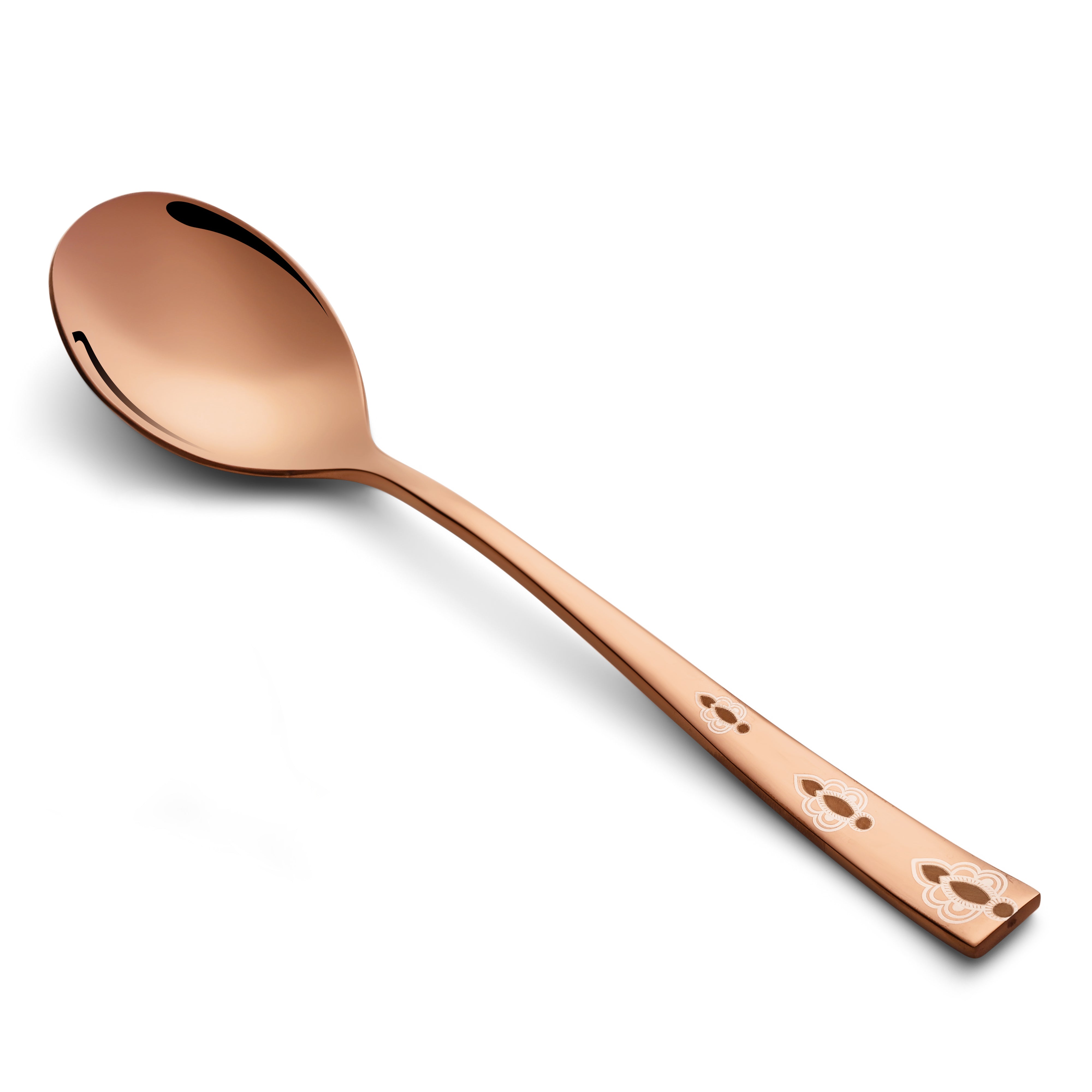 FnS Leheren Stainless Steel Rose Gold 5 pcs Dinner Thali set