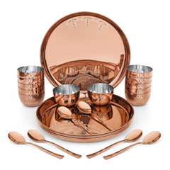 FnS Gond Stainless Steel rose gold dinner set (24 pcs)